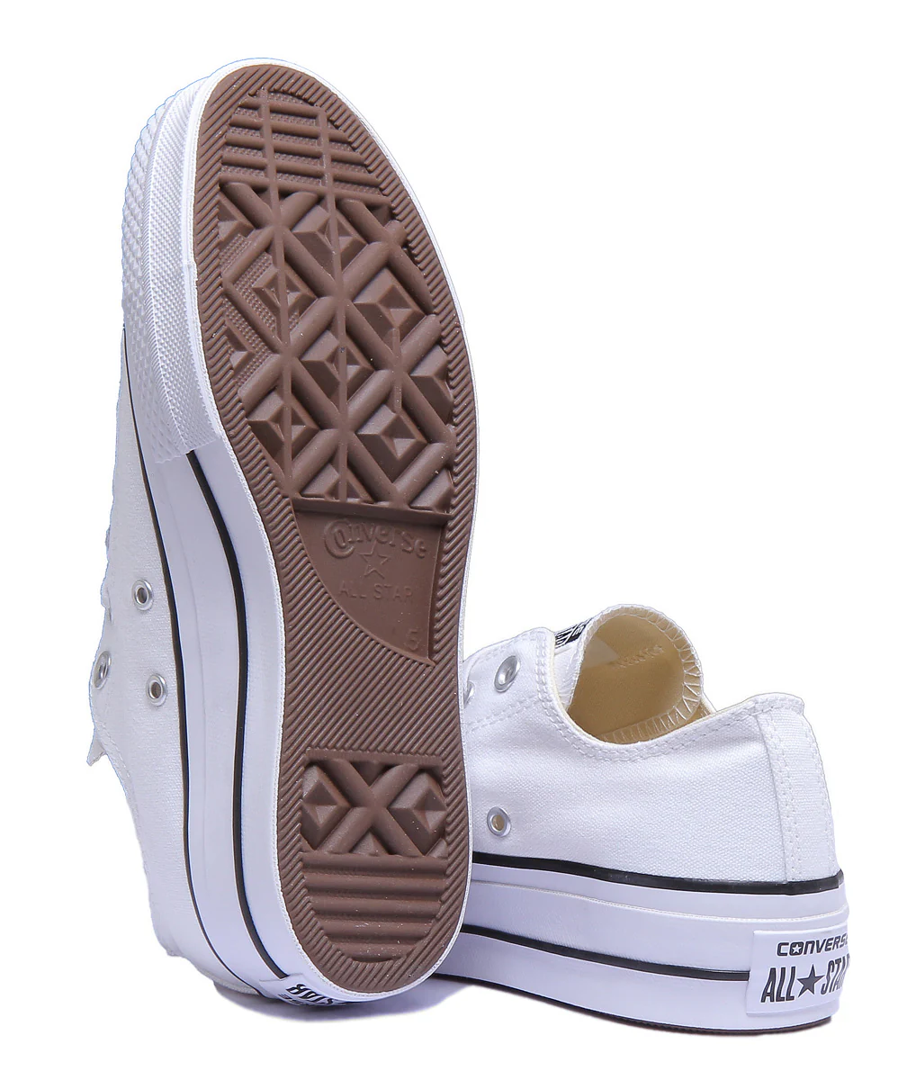 Converse 560251C CT All Star Low Platform Trainer In White Black For Women - Image 4