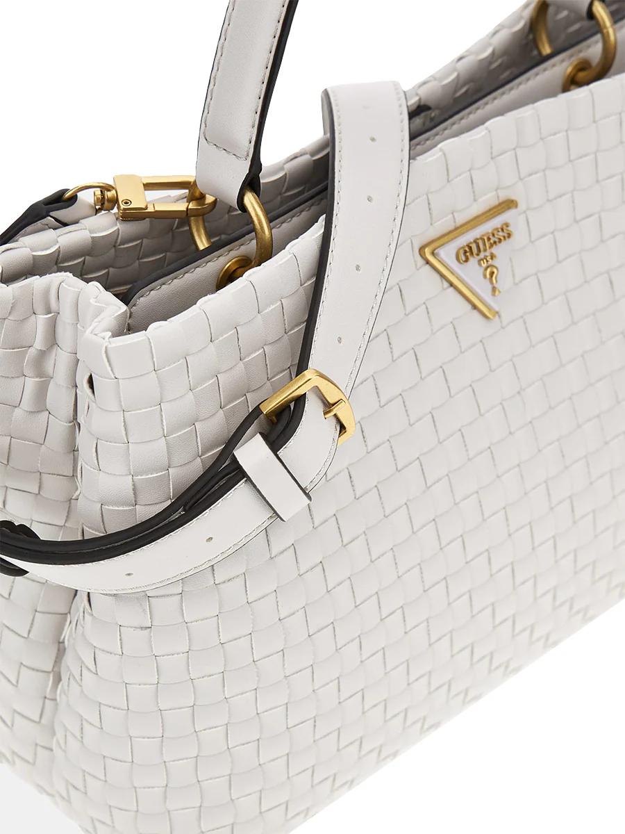 Guess Lisbet Woven handbags In Stone For Women - Image 6
